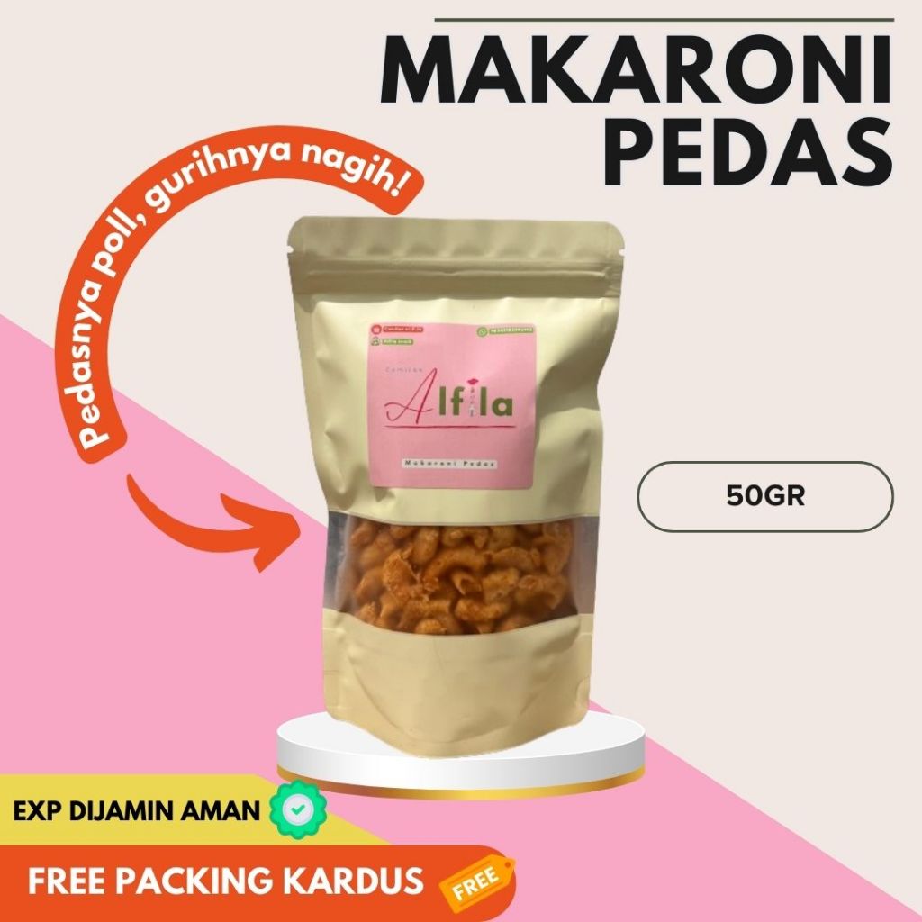 

[50gr] MAKARONI PEDAS snack cemilan keripik pedas pikda kripset