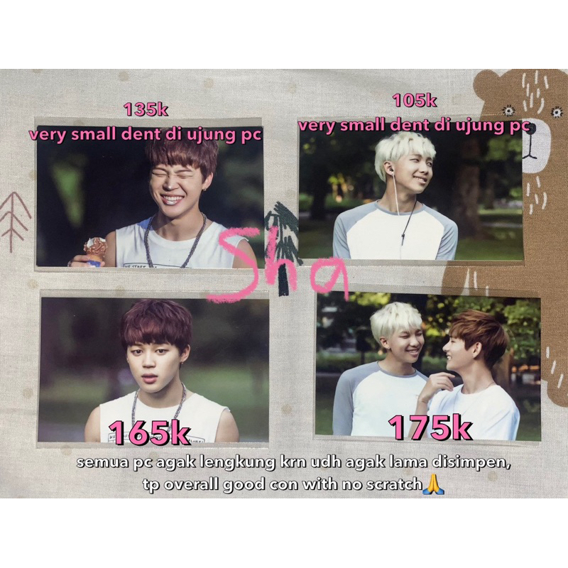 Photocard BTS 2nd Muster 17520 RM JIMIN V