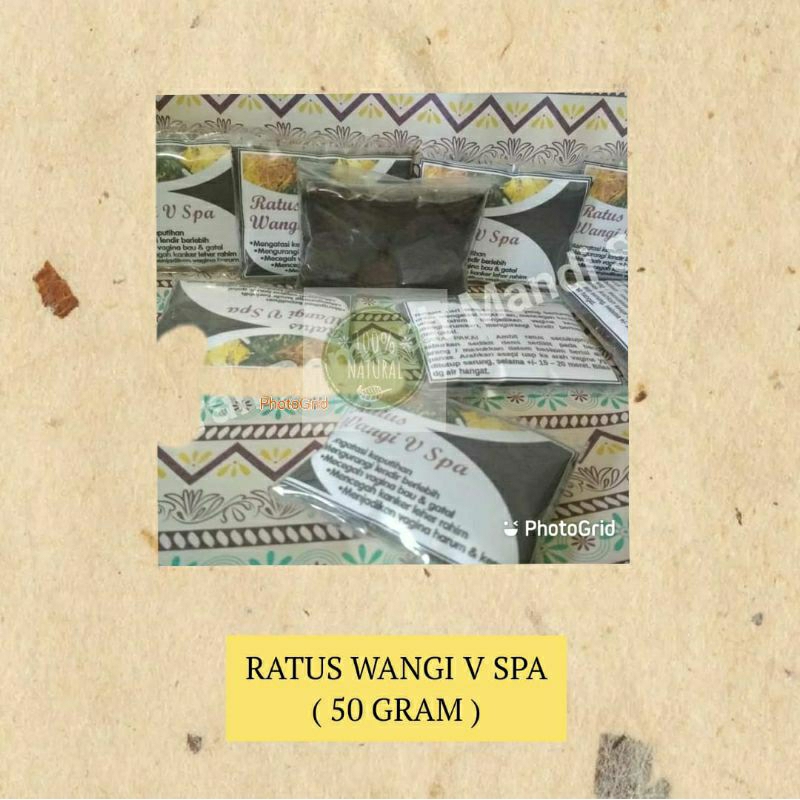 50 GRAM - RATUS WANGI V SPA - RATUS BAKAR - BUBUK WANGI UNTUK CAMPURAN MANDI REMPAH  KEMASAN 50 GRAM