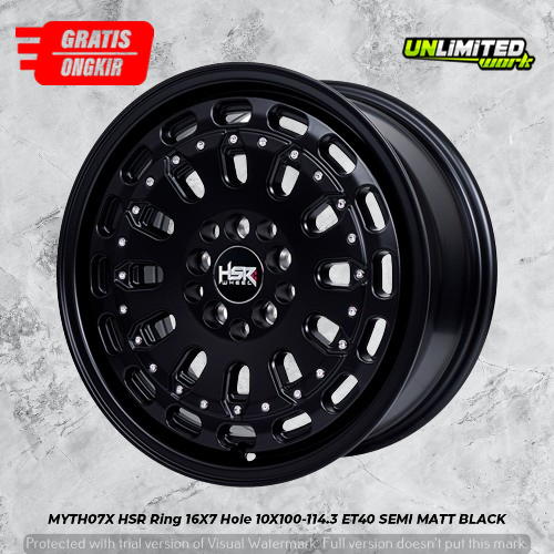 Velg Mobil Xtrail Innova Rush Terios HSR WHEEL MYTH07 R16 Warna Hitam