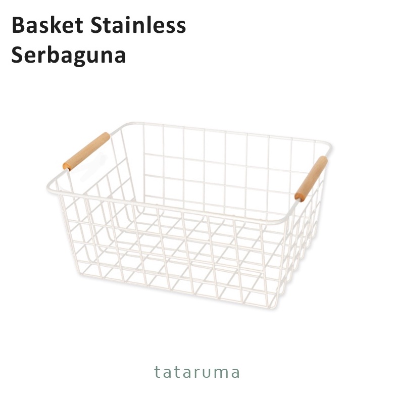 PROMO BESAR TATARUMA Kusumi  Basket Stainless Serbaguna Tempat Penyimpanan Keranjang Makanan Ringan 