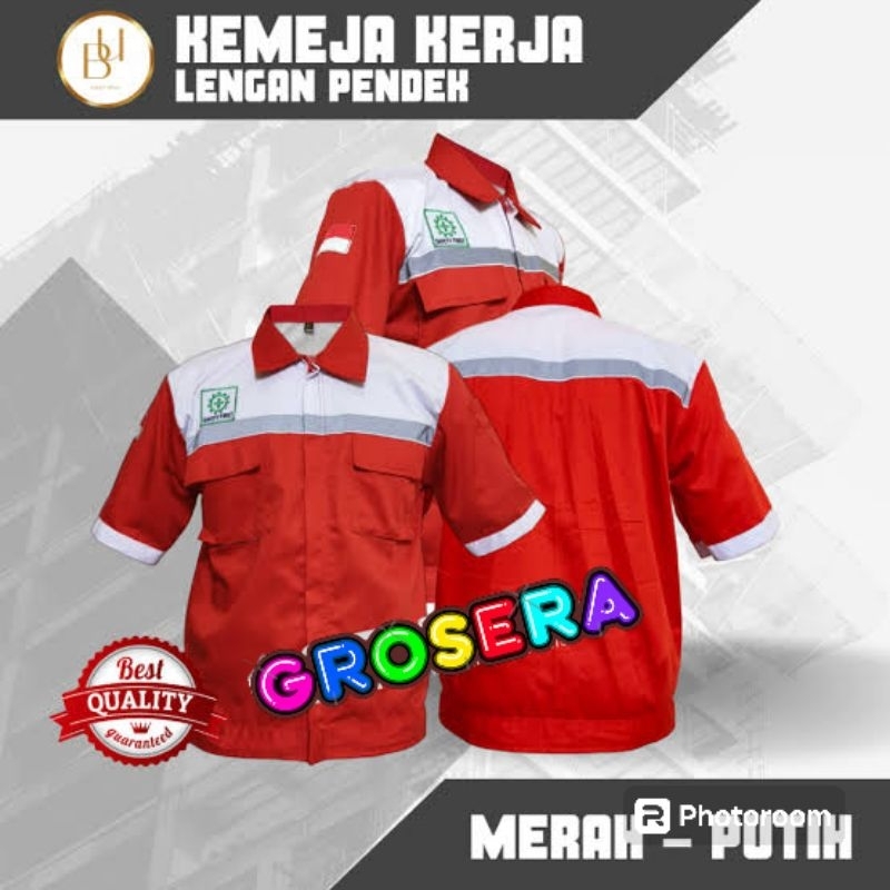 Kemeja Kerja Seragam Kerja Pdh Safety Custome Lengan Pendek