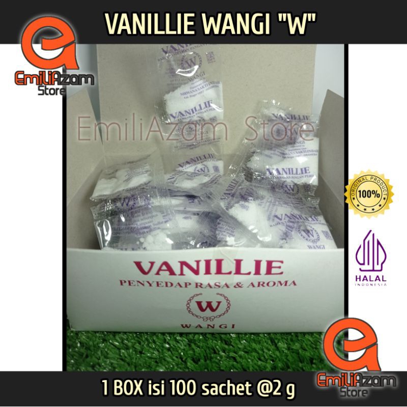 

perisa Vanillie / Vanillie bubuk sachet merk W / produk original HARGA PALING MURAH