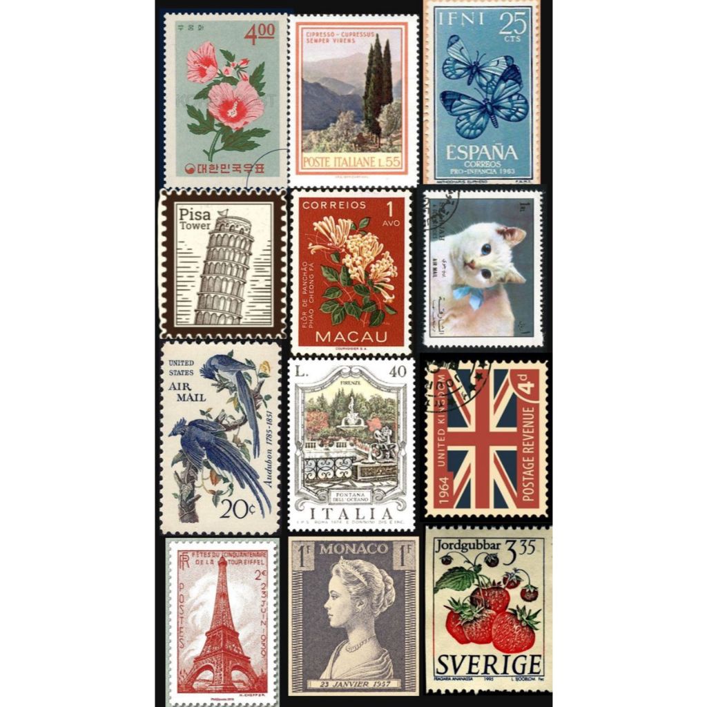 

Sticker vintage Non Cutting 10x15cm - Sticker Aesthetic Keren Murah perangko stamp aesthetic non cutting
