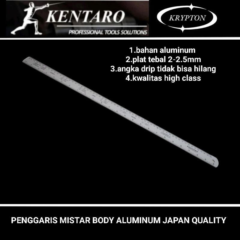 

PENGGARIS MISTAR ALUMINIUM KENTARO 15.30.60.100CM
