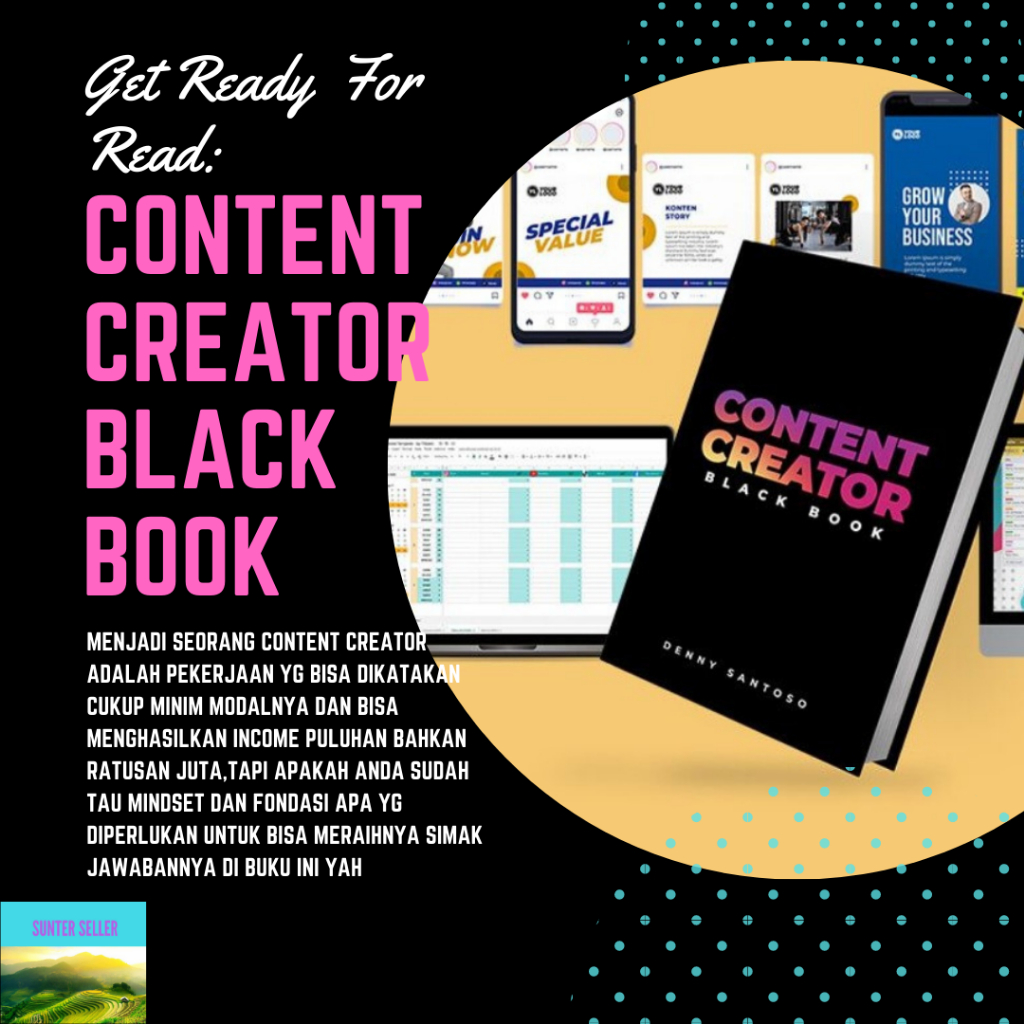 Buku Bisnis Content Creator Black Book Denny Santoso Original