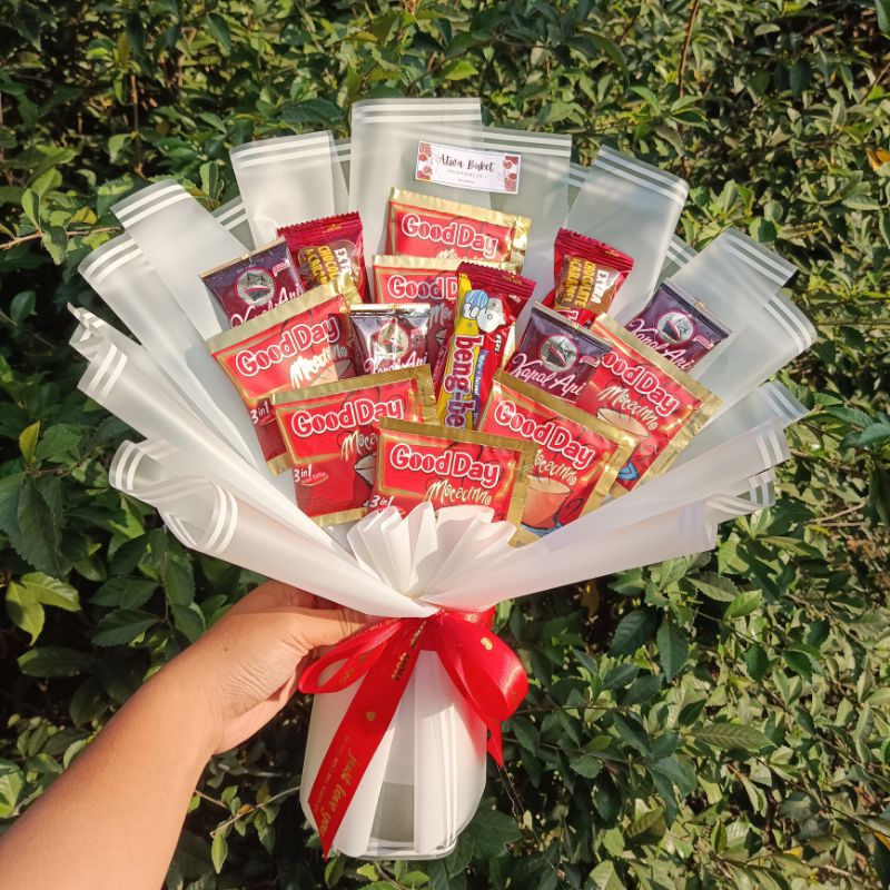 

Buket Kopi Good Day + Beng-beng, Buket Cowo Premium, Buket Kopi