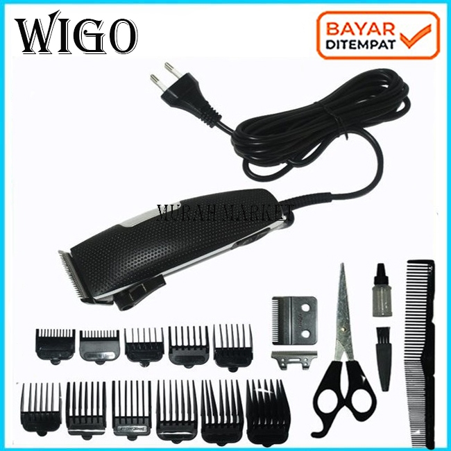Mesin Cukur Rambut Wigo 530 Set Mesin Cukuran Rambut Jenggot Kumis Hair Clipper Trimer Elektrik