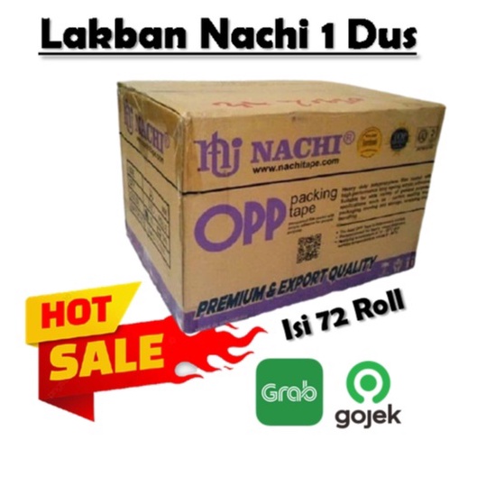 

LAKBAN NACHI 2 INCH 1 DUS ISI 72PCS OPP TAPE BENING COKLAT v R8N8