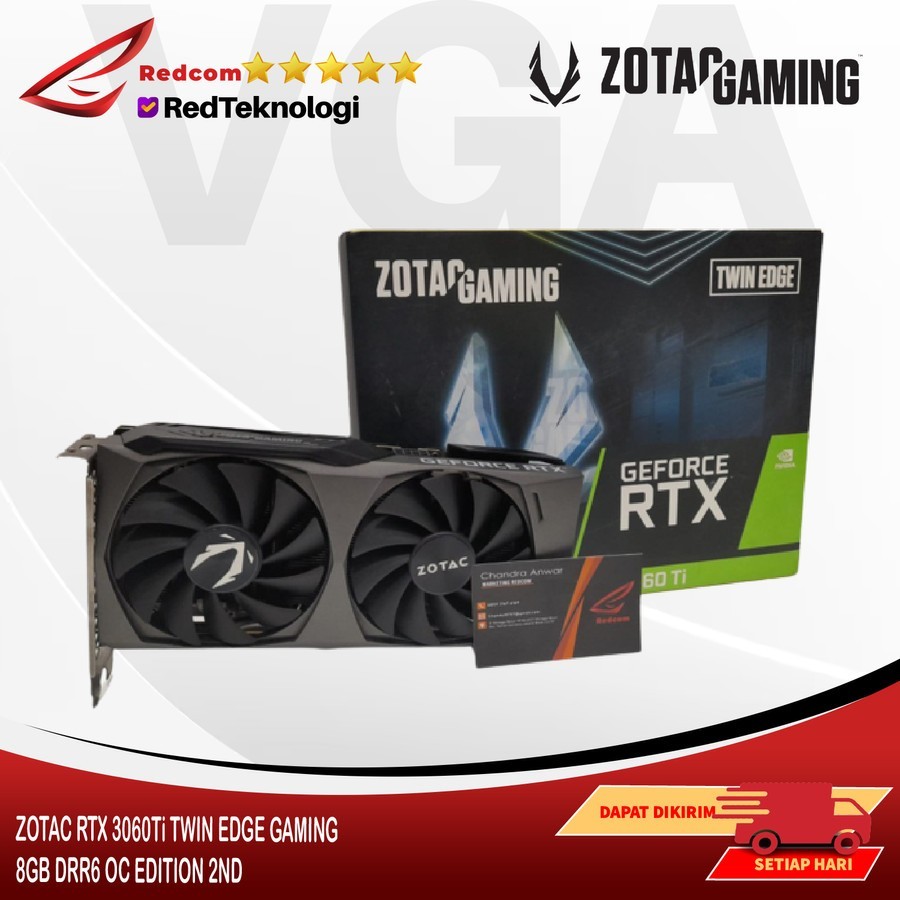 VGA NVDIA ZOTAC RTX 3060Ti / RTX 3060 TI TWIN EDGE GAMING 8GB DRR6 OC EDITION 2ND