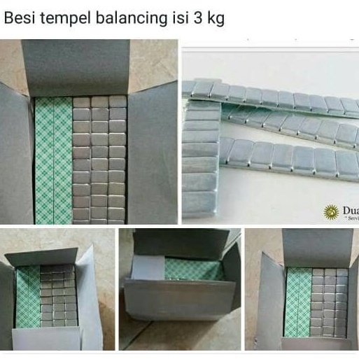 

Besi tempel balancing isi 5 pcs 3 kg Besi balancing besi timah tempel n ZG2