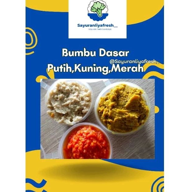 

Bumbu Dasar Putih,Kuning,Merah