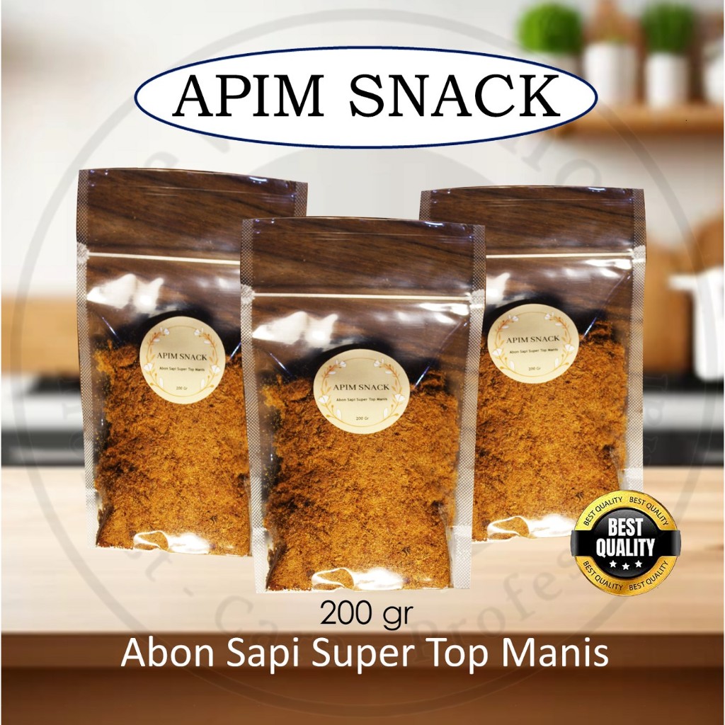 

Abon Sapi Super Top Manis - Premium Quality (200gr) - APIM SNACK