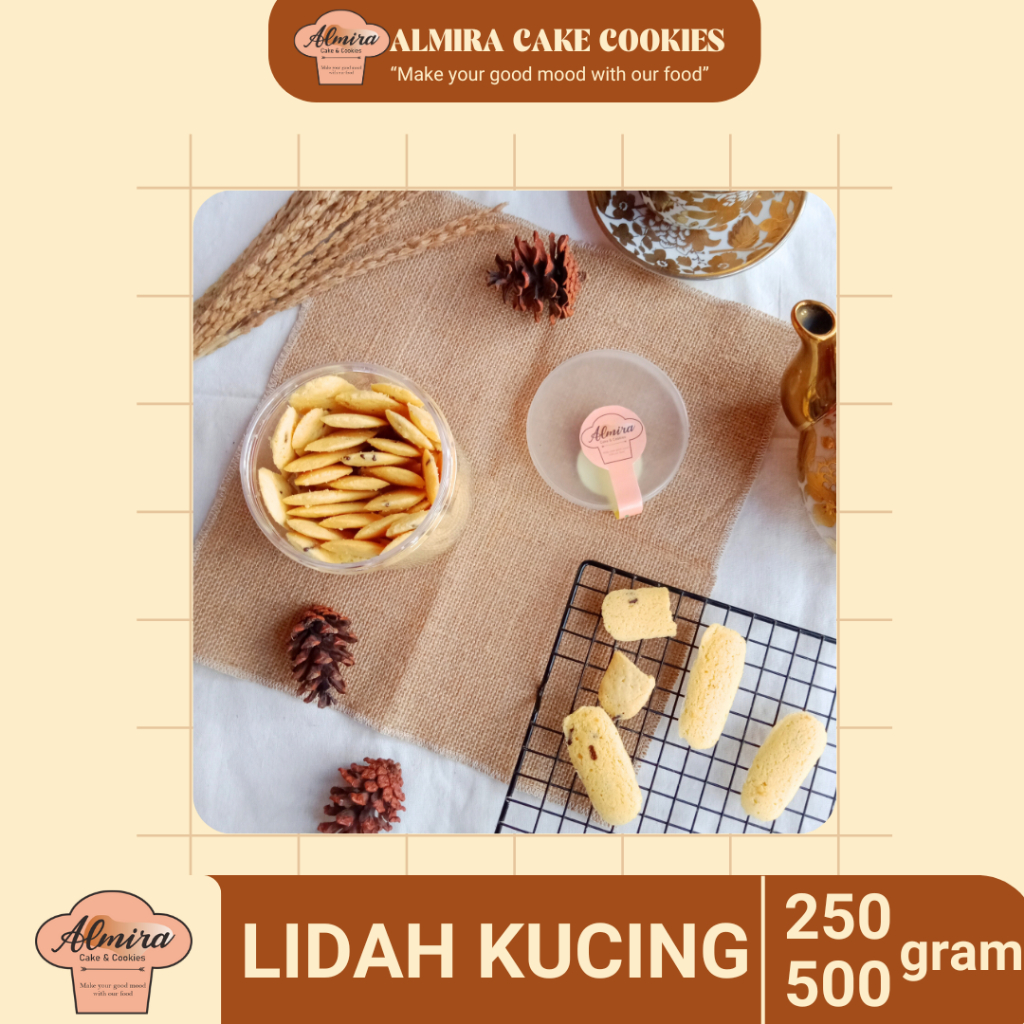 

KUE LIDAH KUCING PREMIUM HOMEMADE TOPLES TABUNG