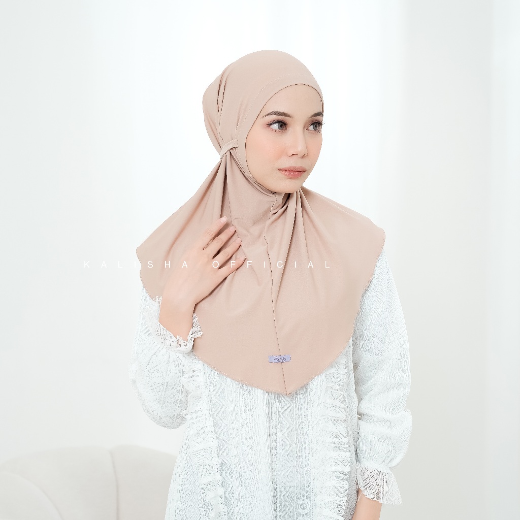 Kalisha - Zalfa Kerudung Bergo Non Pad Tali Ukuran M