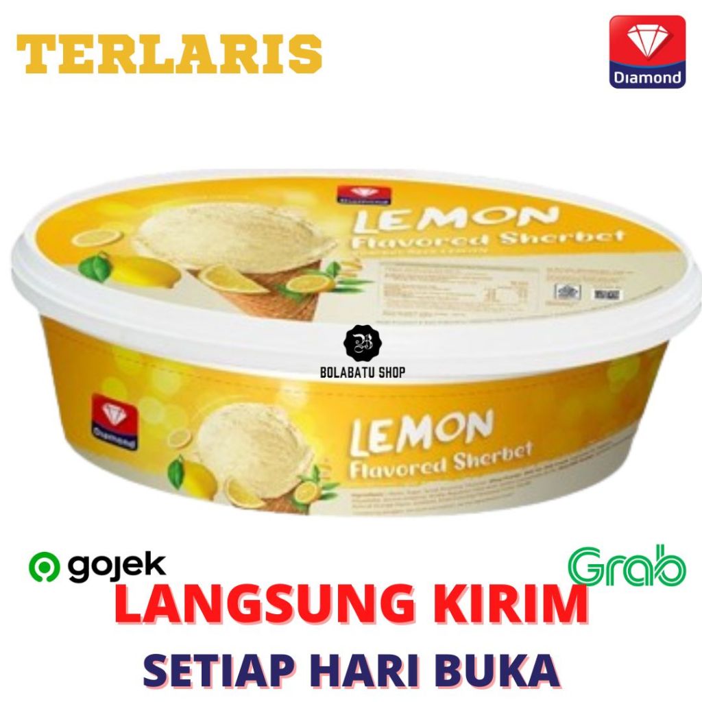 

Es Krim Diamond 700 mL Lemon Jeruk Ice Cream Enak Cepat Termurah Sorbet Menyegarkan