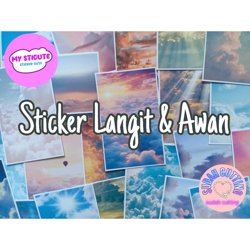 

(Isi 25pcs)My StiCute Sticker Aesthetic Langit dan awan