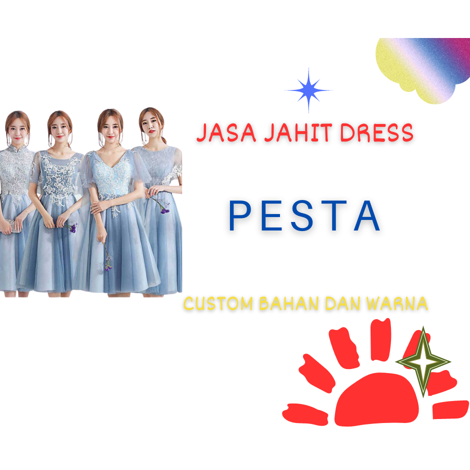 Jasa Jahit Dress Pesta / Formal / Sehari Hari