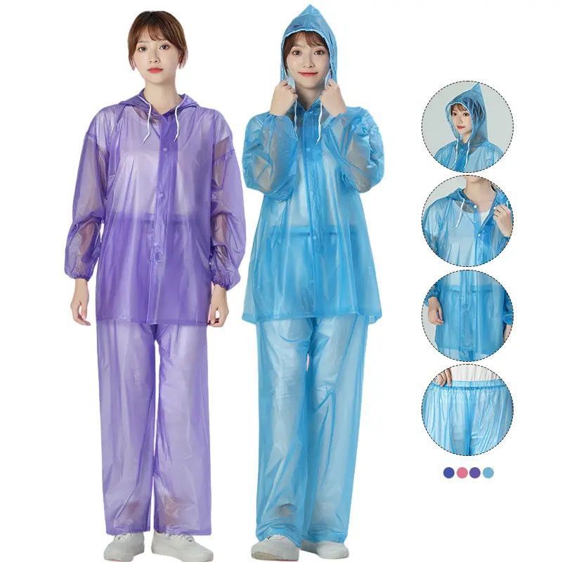 Jas Hujan Setelan Baju Dan Celana Jas Hujan Raincoat Mantel Hujan Pria Wanita Unisex Eva Raincoat