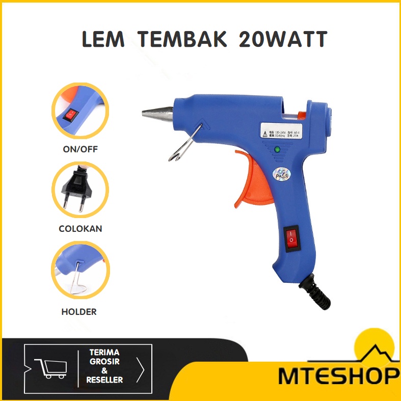 

Terbaru MTE Lem Tembak Hot Melt Glue Gun On Off 2watt Glue Gun Mini