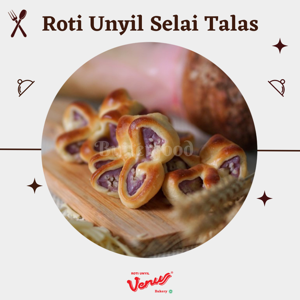 

Roti unyil Venus bogor rasa ubi talas manis enak dan gurih jajanan sehat keluarga cemilan enak