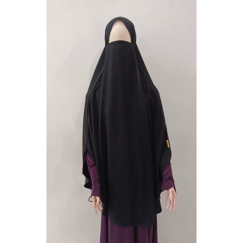 Hana French Khimar Jetblack