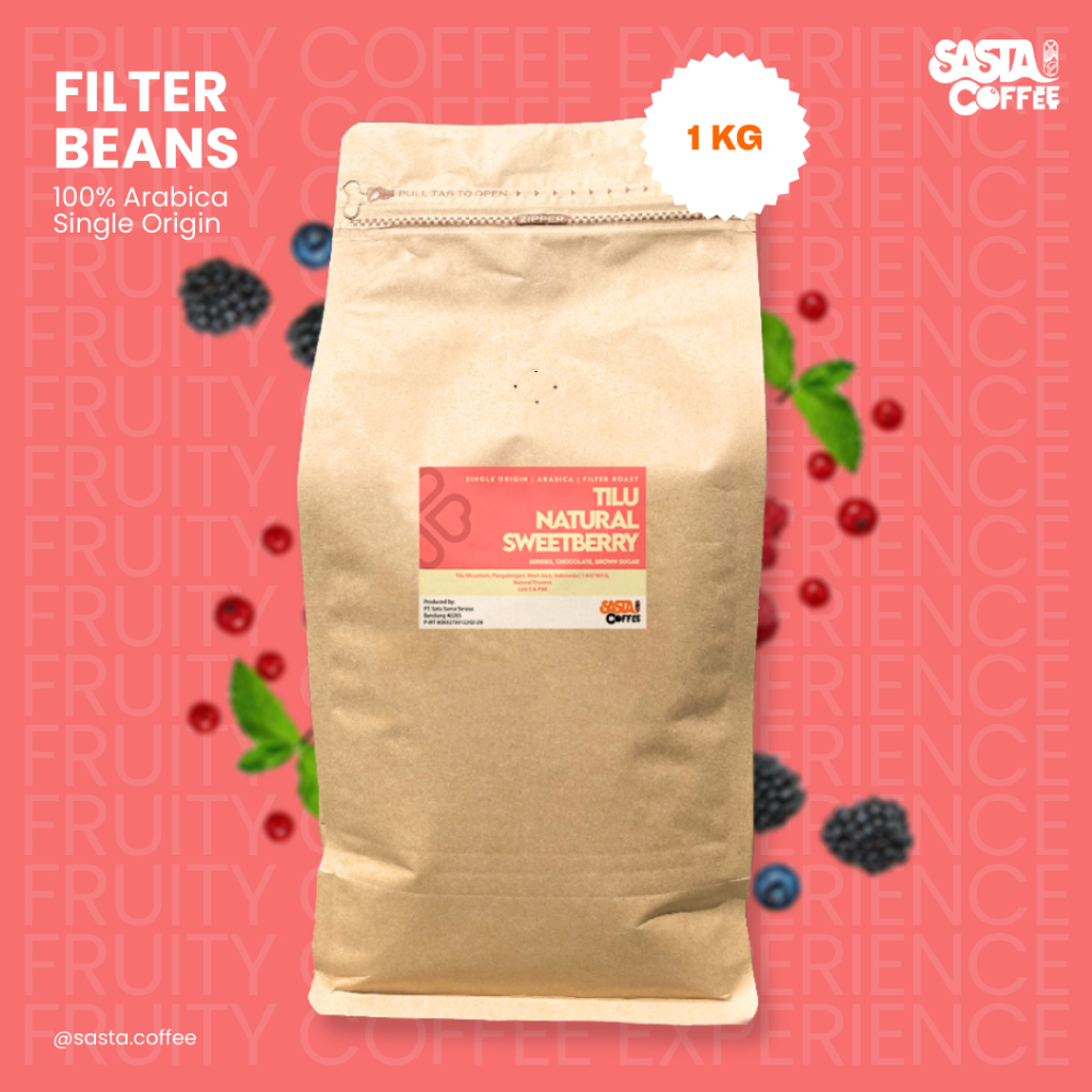

Kopi Arabika Tilu Natural Sweetberry Filter Roast 1 Kg Biji Bubuk