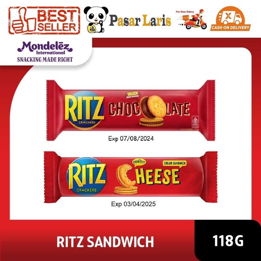 

Ritz Crackers Cheese Ritz Chocolate Biskuit Cokelat dan Keju 118g