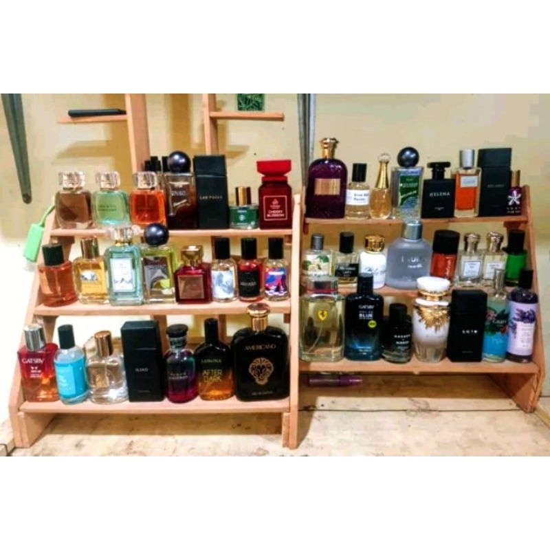 rak parfum / rak parfum kayu / rak parfum minimalis / rak parfum murah
