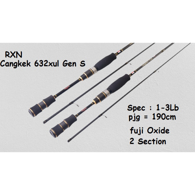 Joran CANGKEK 632XUL GEN S 1-3LB Relix Nusantara Spinning Casting