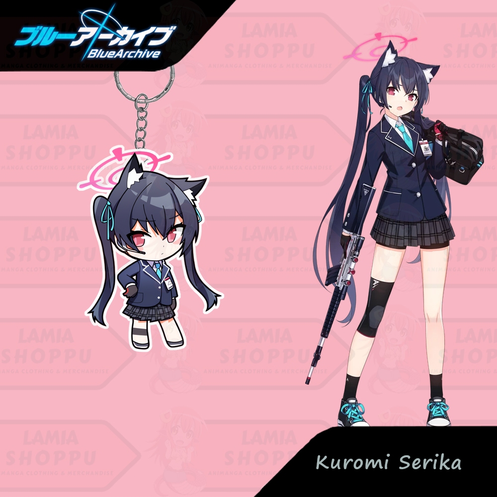 Gantungan Kunci Blue Archive Kuromi Serika | Keychain Serika Blue Archive