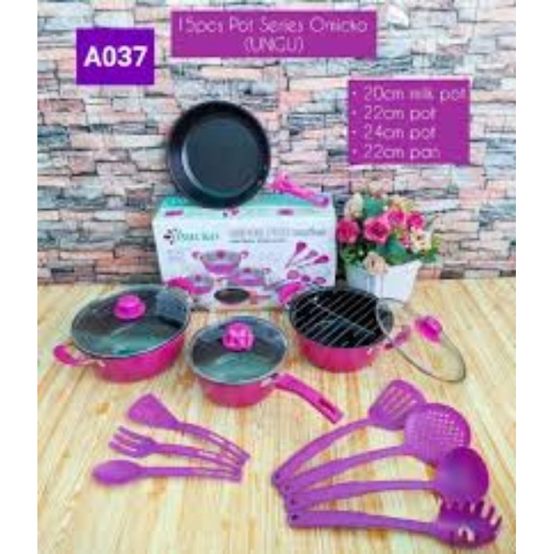 omicko panci set anti lengket 8pcs