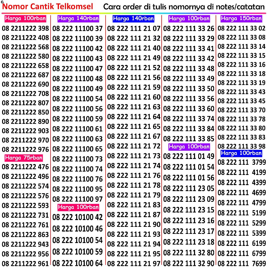 Perdana Telkomsel cantik,nomor telkomsel cantik