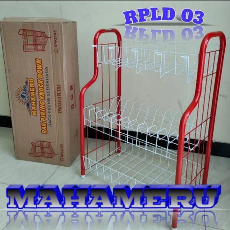 RAK PIRING 3SSN VYNL MAHAMERU BESI / RAK PIRING 3SUSUN