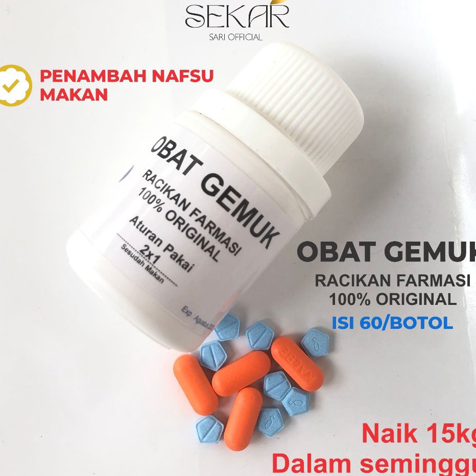 Obat Penggemuk Badan isi 6 GROSIR  COD Obat Gemuk Racikan Farmasi Original Vitamin Penambah Nafsu Ma