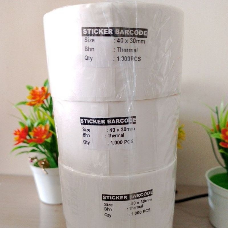 

Kertas Stiker Label thermal untuk minuman 40x30 isi 1000 pcs setiap roll Harga Murah