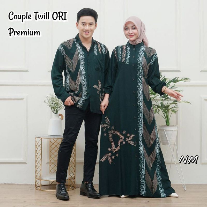 Couple Gamis Twill Kemeja Twill ORI Gamis Twill Premium Pekalongan Batik Twill Bahan Halus dan Adem 