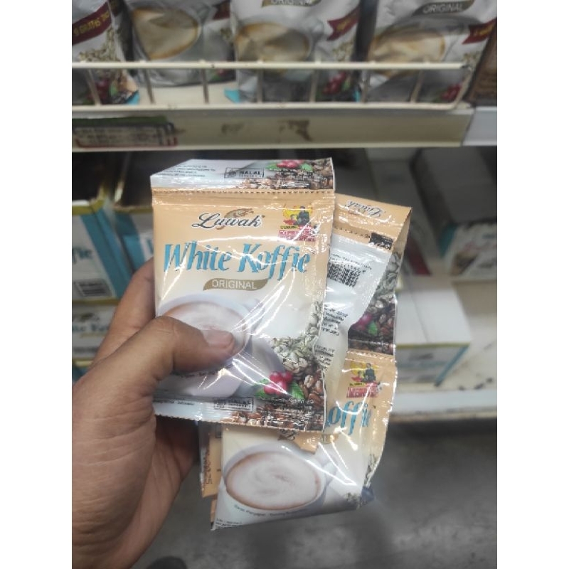 

luwak white coffee 20gram (1renteng isi 10bks)