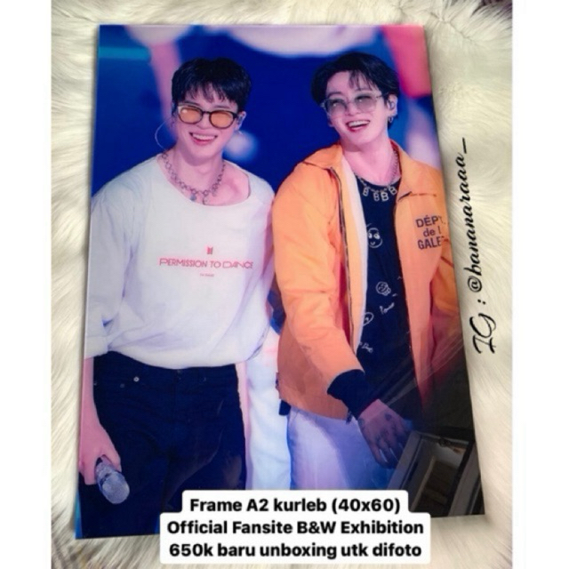 Frame photo Jimin Jungkook Official Fansite B&W Exhibition