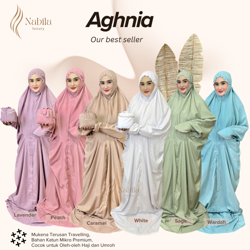 Bella - Mukena Dewasa Terusan Travelling Katun Mikro Polos - Mukena oleh oleh haji - Mukena oleh ole