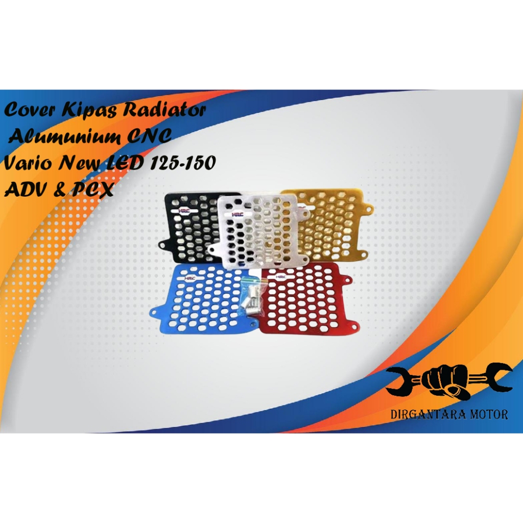 Tutup/Tameng/Penutup/Cover Radiator Variasi HRC Honda Vario Techno 125 Old & Vario 125-150 New LED 2