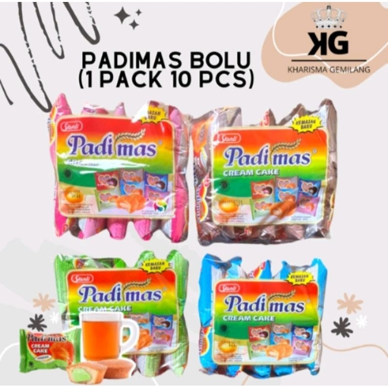 

PADIMAS Bolu PADIMAS CREAM 10grm 1 Pack isi 10 pcs kue bolu PADIMAS CREAM Cake ROTI