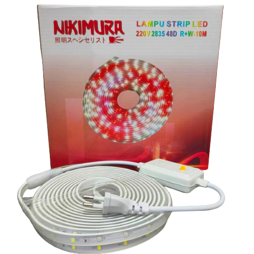 Lampu LED Strip Selang 10 meter / 10Y Merah Putih