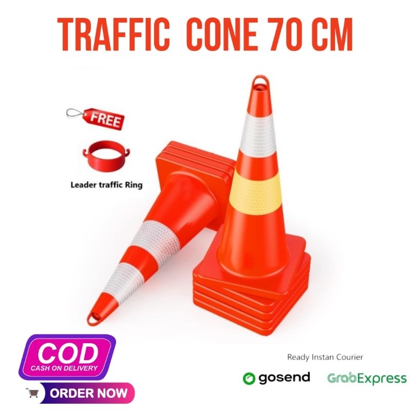 Traffic Cone 70 Cm - Kerucut Pembatas Jalan - Traffic Cone
