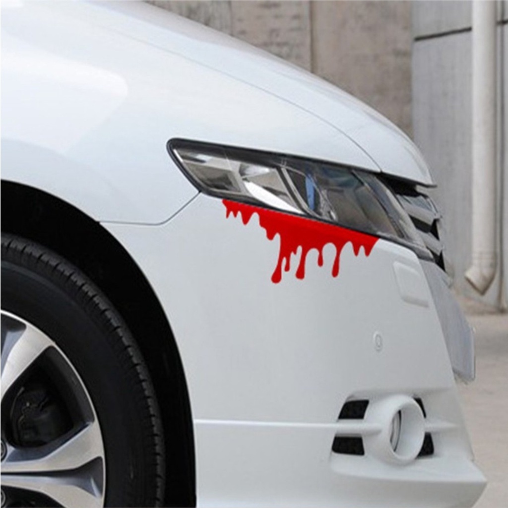 SINDEH GRAPHICA CUTTING STICKER BUMPER MOBIL BLOOD DARAH / STIKER LAMPU MOBIL KEREN