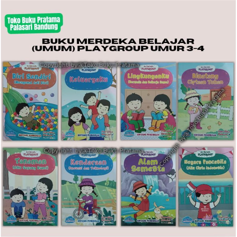 Paket Majalah Paud/Tk Playgroup umur 3-4 Kurikulum Merdeka