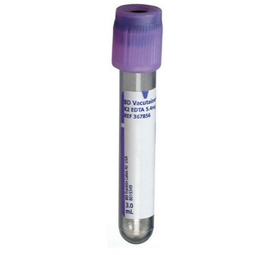 BD Vacutainer K2 EDTA 3 ml, Tabung Darah PLBL LAV 5.4mg, BD 367856