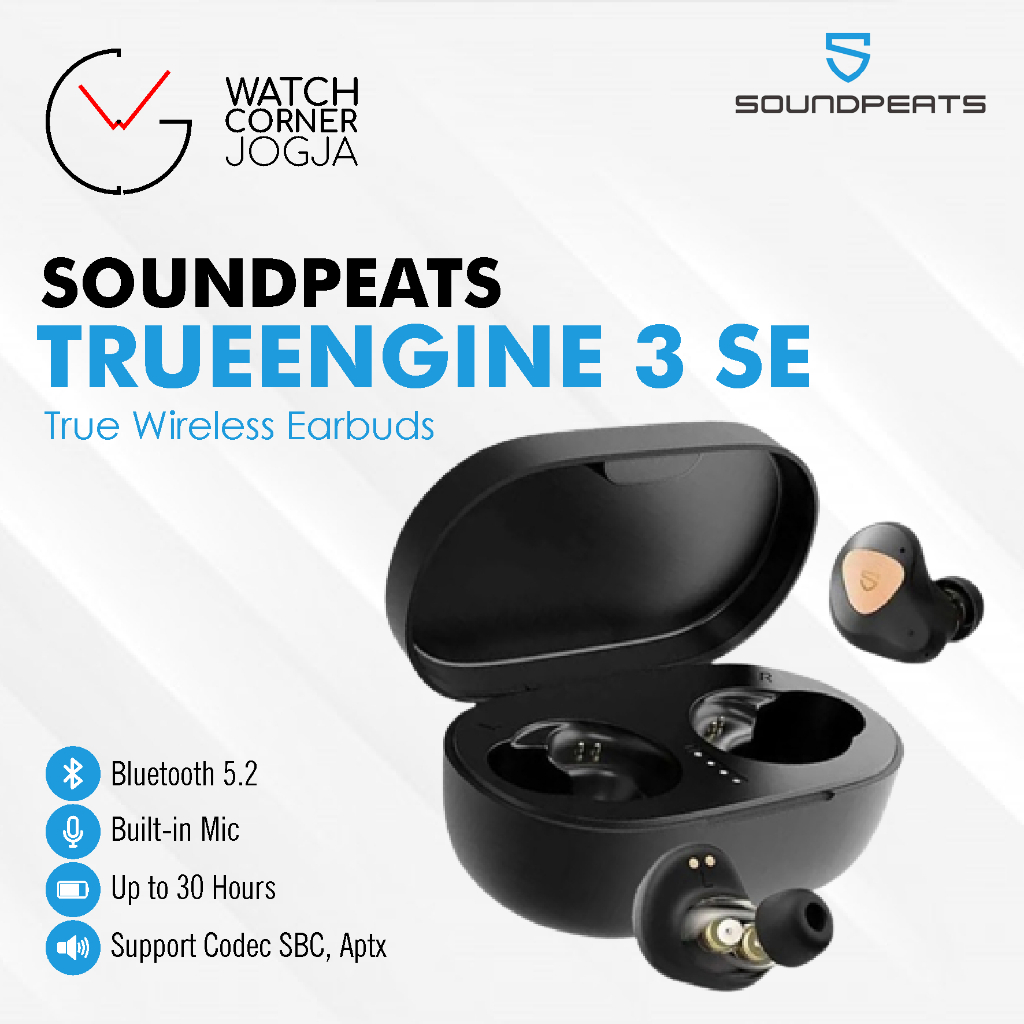 SoundPEATS Trueengine 3SE TWS Bluetooth Headset aptX True Engine 3 SE ORIGINAL GARANSI