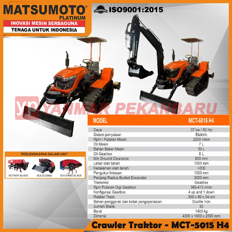 Traktor Amfibi + Excavator / Crawler Tractor MATSUMOTO MCT 5015 H4 [BOOK FEE]