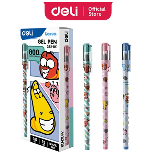 

Deli Larva Gel Pen / Pulpen Gel Hitam Needle Tip 0.5mm Cepat Kering Menulis Lebih Lancar dengan Klip EG32-BK